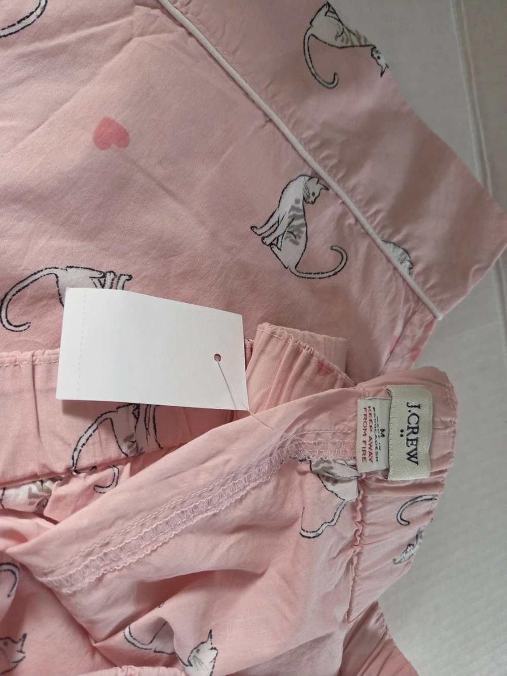 J CREW😻New😻Cat & Heart Pajama/Lounge Pants - Picture 3 of 5